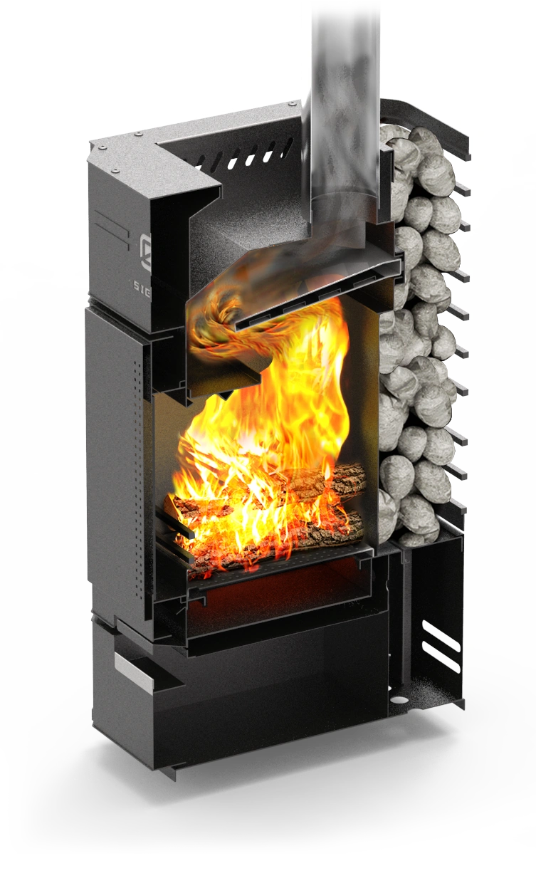 Печь для бани с комбинированной каменкой  Сиеста-16 (2.0) - Теплодар