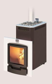 Печь для бани с комбинированной каменкой  Кузбасс-14 ТК Панорама (2018) - Теплодар