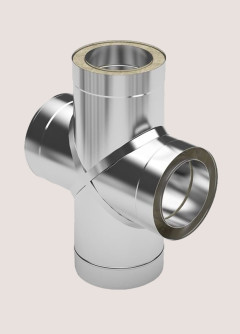 Тройник-сэндвич с ревизией d115 Профи - Теплодар